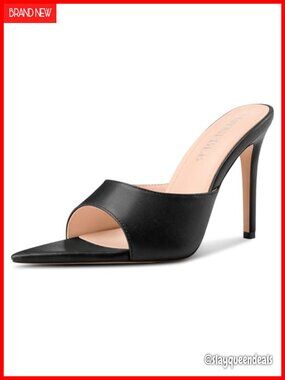 Womens Stiletto High Heel Peep Toe Mules Slingback Wedding Prom Dress Heels